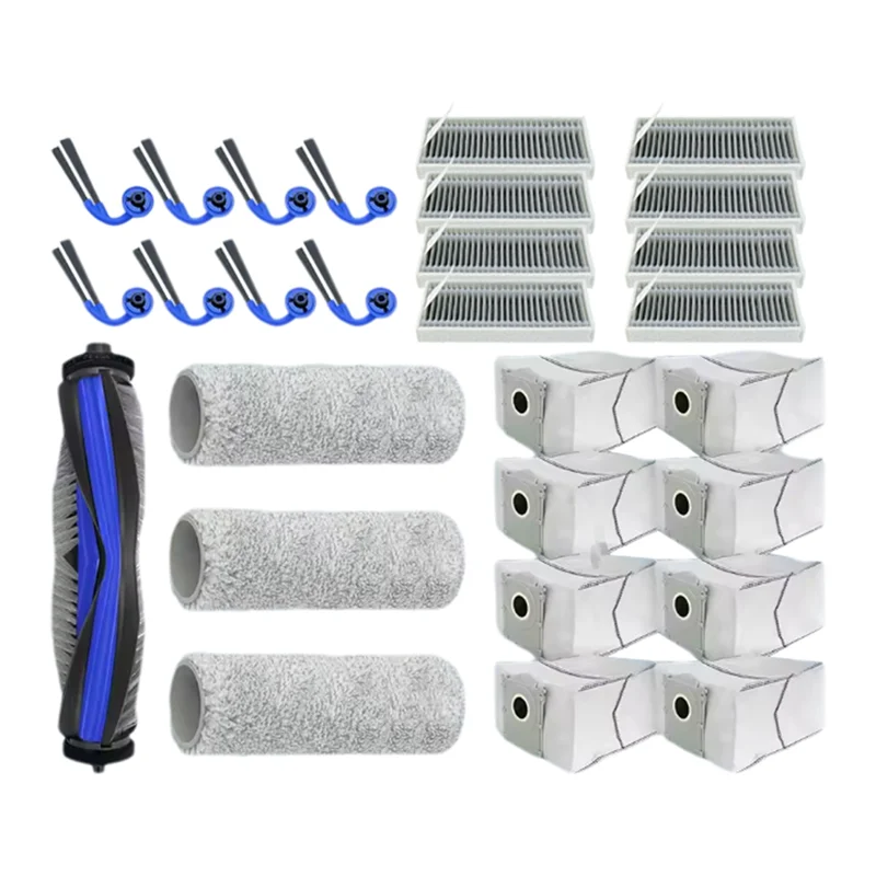 TAIGH-Vacuum Cleaner 28PCS Spare Parts Kit-Main Side Brush Hepa Filter Dust Bag Mop Cloth For Ecovacs Deebot X9 Pro Omni/X9 Pro