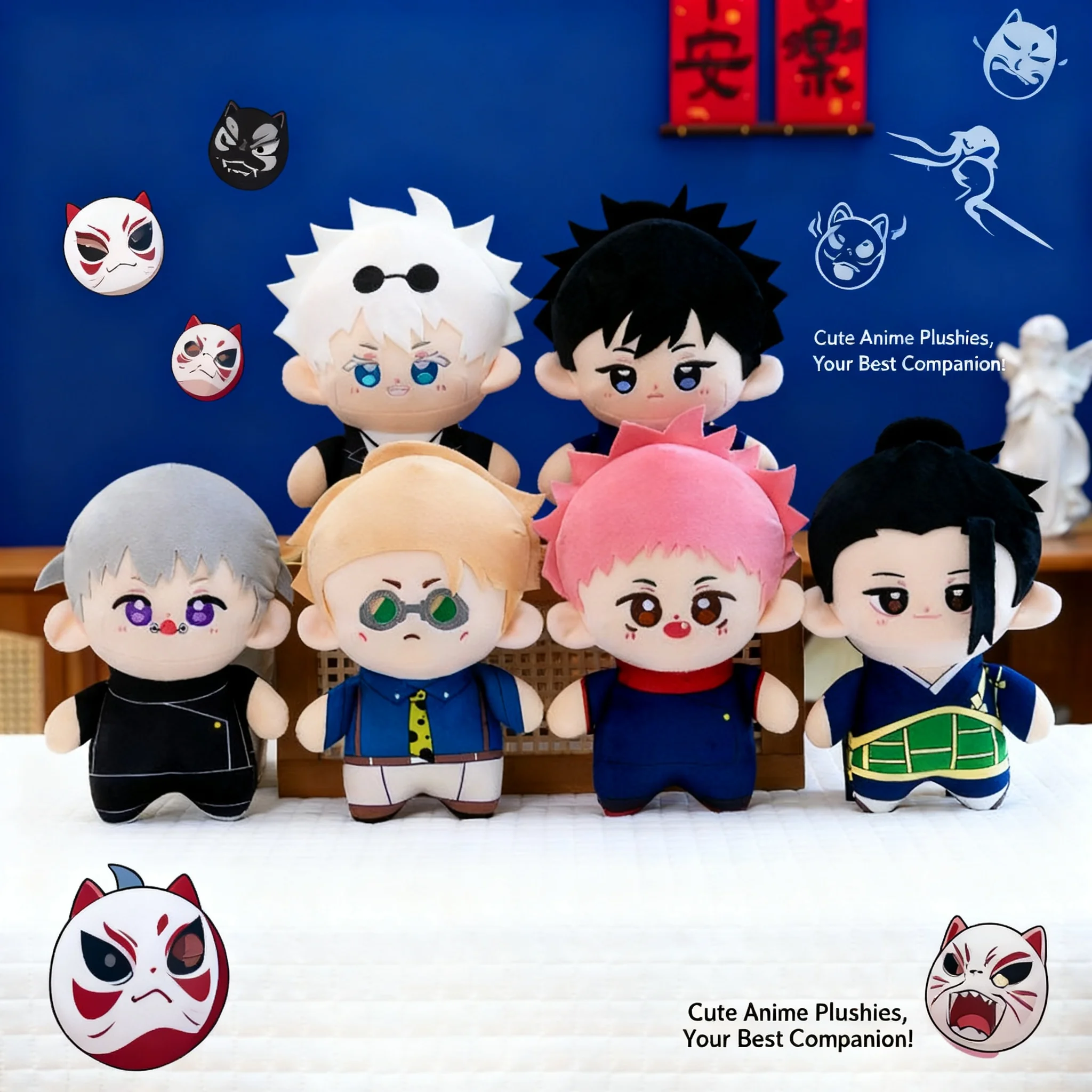 Muñeco de Peluche de Anime y Dibujos Animados, Jujutsu Kaisen, Muñeco de Algodón, Juguete de Peluche de Love and Deep Space, Haikyuu, Chico Voleibolista, Cuerpo de Estrella de Mar, Lindo