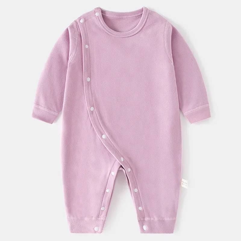

Spring Autumn Clothings Infant Girl Clothes Korean Casual Solid Cotton Long Sleeve Rompers Jumpsuits Baby Newborn Items BC753