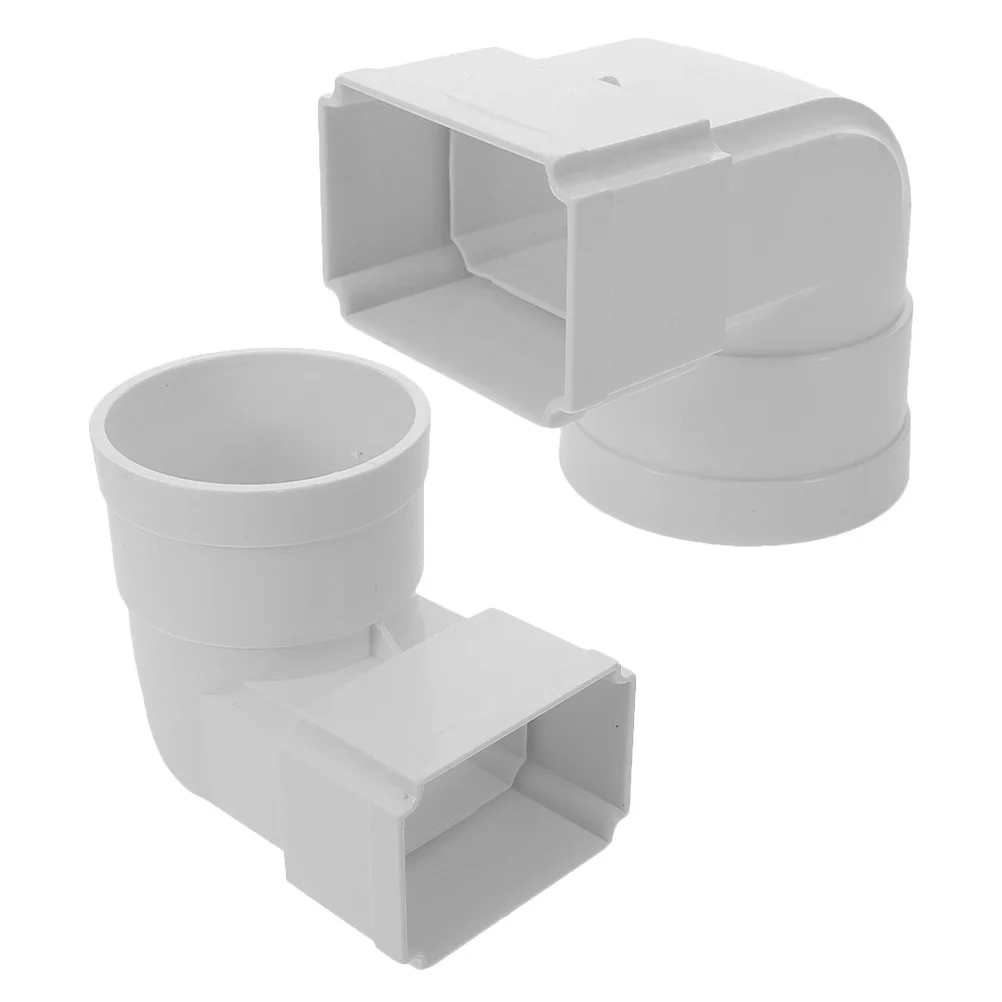 

2Pcs Drainage Downspout Adapter Plastic Gutter Connector Rainwater Roof Rain Gutter Water Diverter Drainage Downpipes Extension
