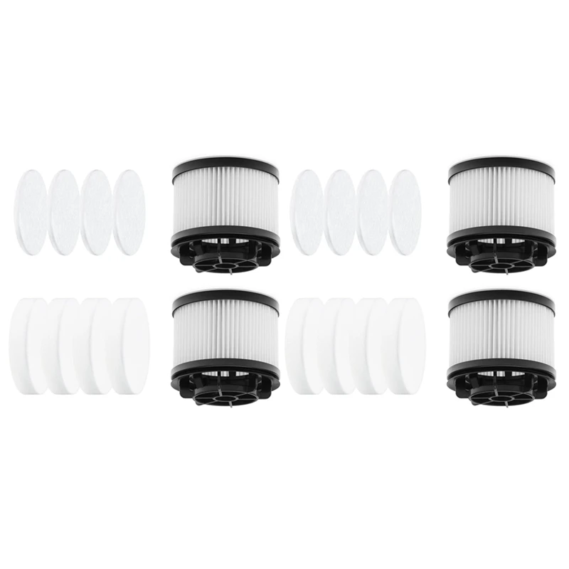 A44F-Filters Replacement For Levoit Vacuum Cleaner LVAC-200 Vacuum Part, 8 Pre-Motor Foam Filters 4 HEPA Post-Motor Filters