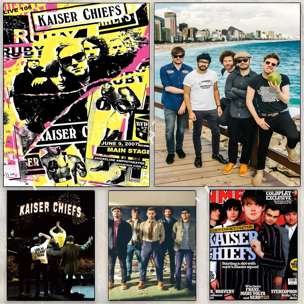 Kaiser Chiefs Band Rock Painting Calligraphy Canvas Print Wall Mural for Living Room Decor Gifts