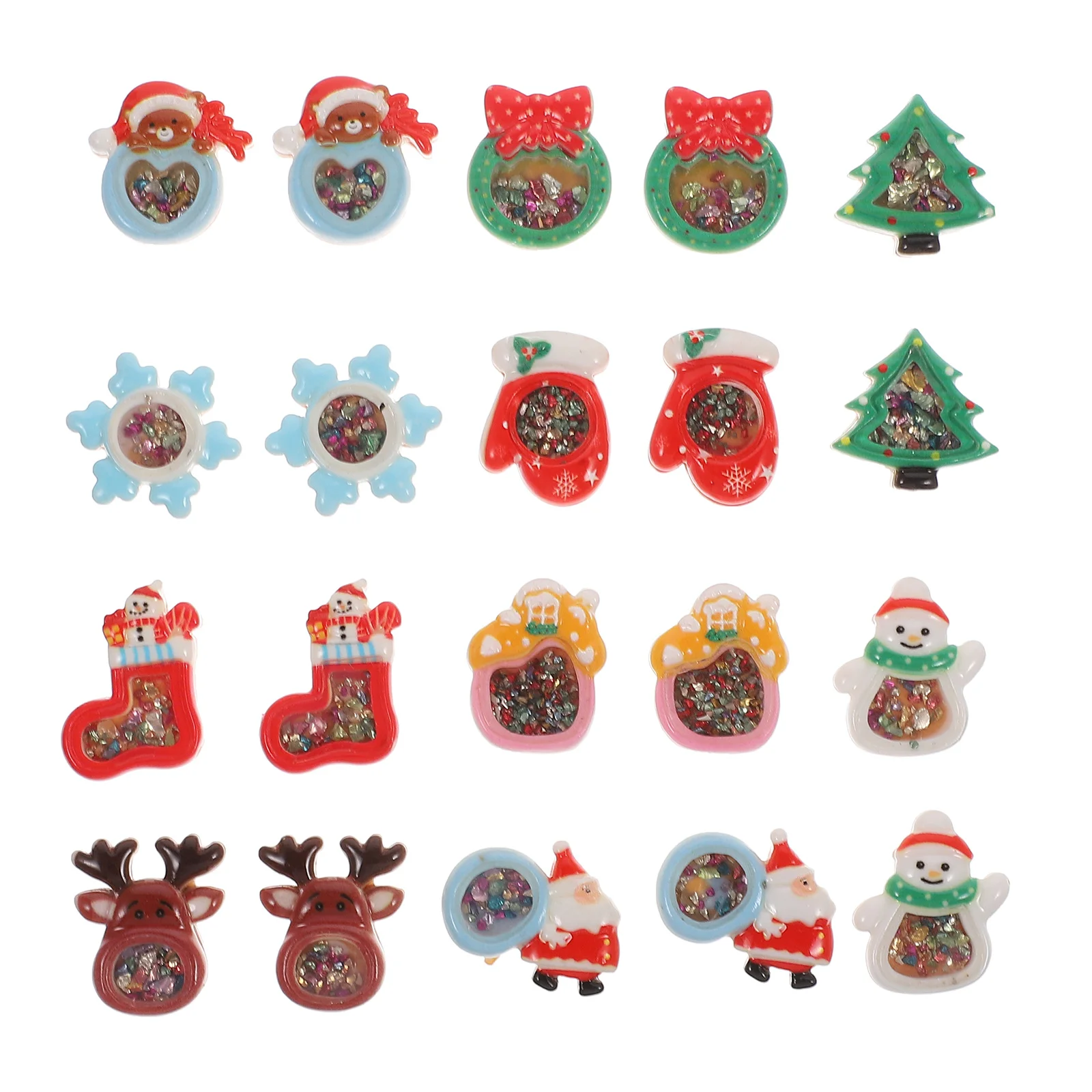 

20 Pcs DIY Hairpin Accessories Christmas Pendant Accessory Jewelry Mini Resin Ornaments Decoration