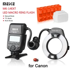 Meke MK-14EXT MK-14EXT-C E-TTL Macro LED Ring Flash Speedlite with LED AF Assist Lamp for Canon EOS DSLR Camera