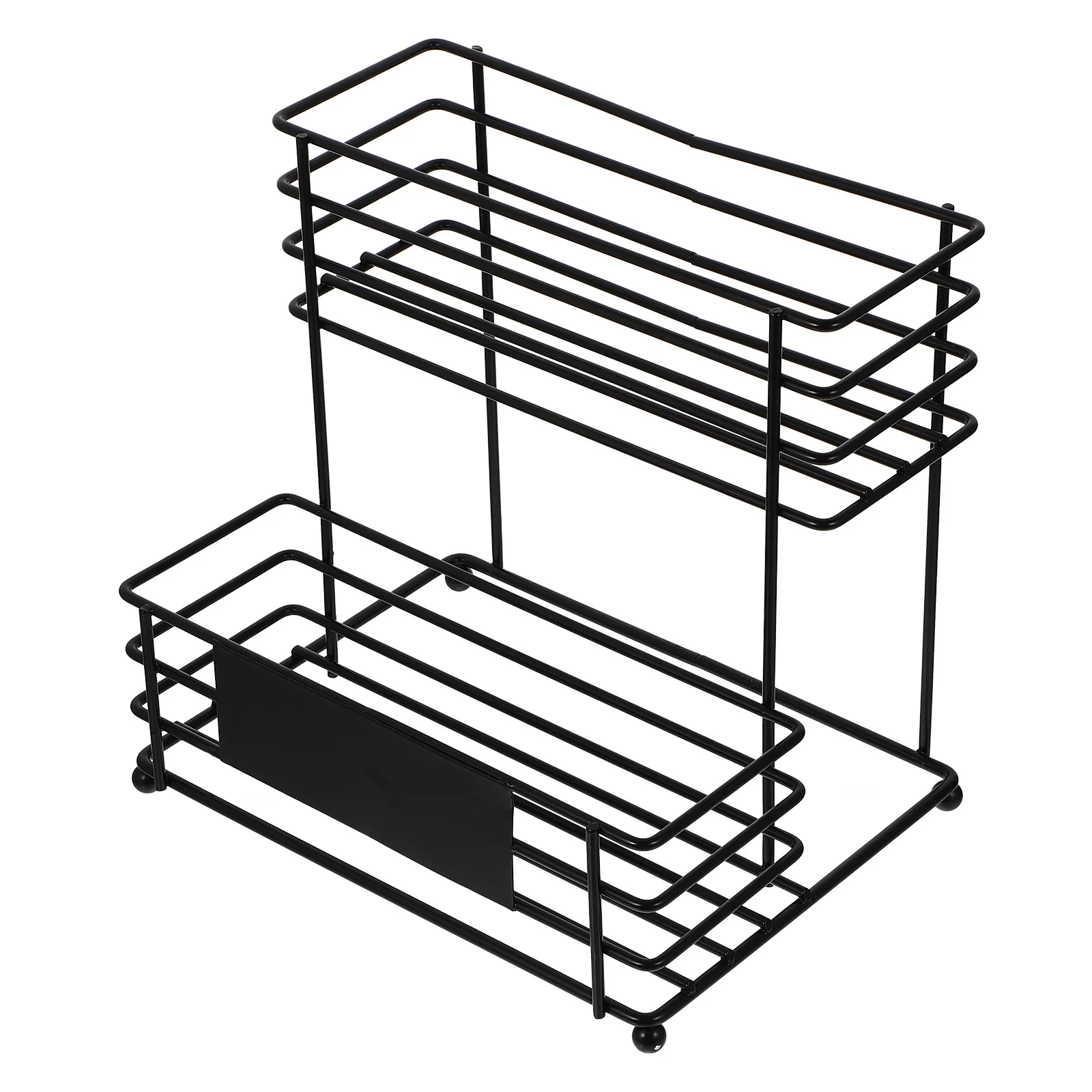 

Sugar Syrup Shelf Desktop Double Layers Iron Storage Rack for Syrup Seasonings Jam Bottle Display Kitchen Organizer Coffee Shop