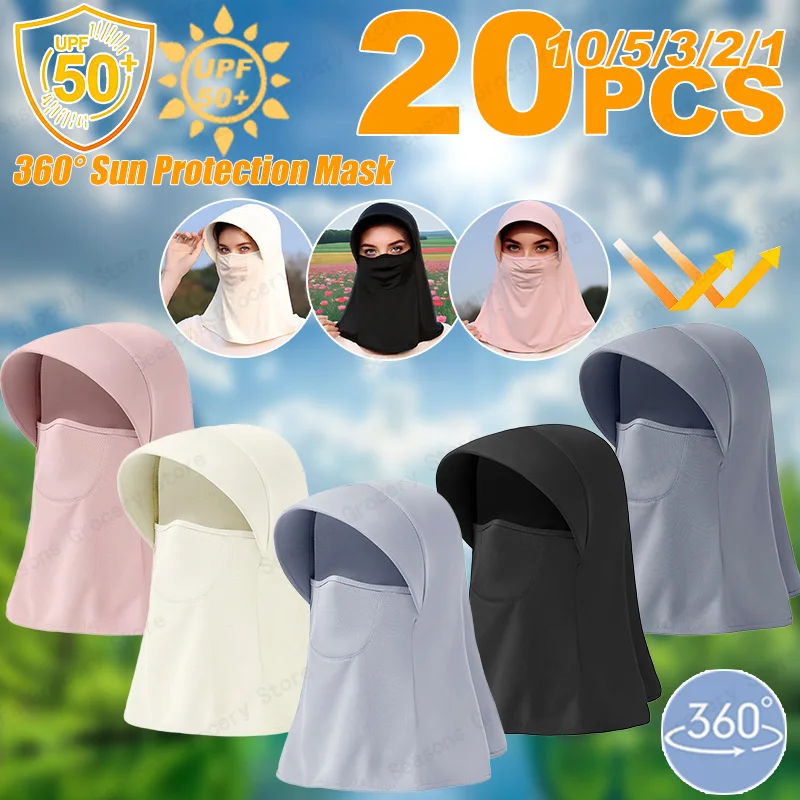 

1/20PCS Multi-Functional Sun Protective Face Mask Hood Breathable Lightweight Anti-UV Summer Outdoor 자외선차단마스크 Uv Protection