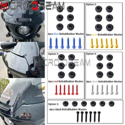 M5 Windshield Rubber Grommets Bolt Pressure Relief Cushion Accessories For Harley Softail Low Rider ST 117 FXLRST FXRST 2022-25