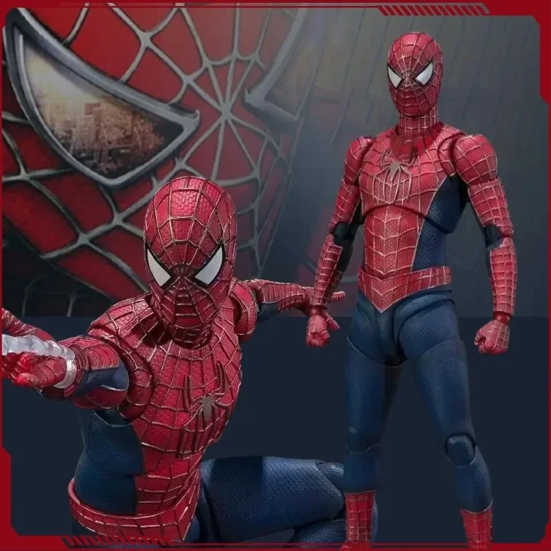 SHF Spider Man 3 Action Figure Spiderman 3 Tobey Maguire Anime Figurine Pvc Statue Model Collection Doll Decora New Year Gifts