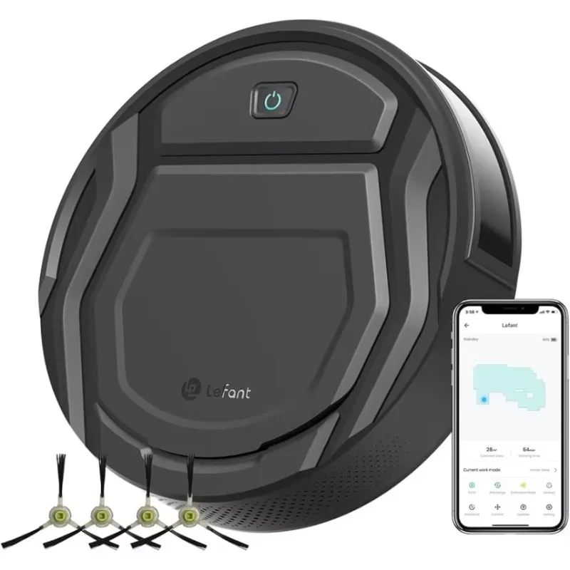 Lefant Robot Vacuum Cleaner with 2200Pa Powerful Suction,120 Mins,WiFi/Alexa/APP/Bluetooth,Schedule Cleaning,Slim Self-Charging