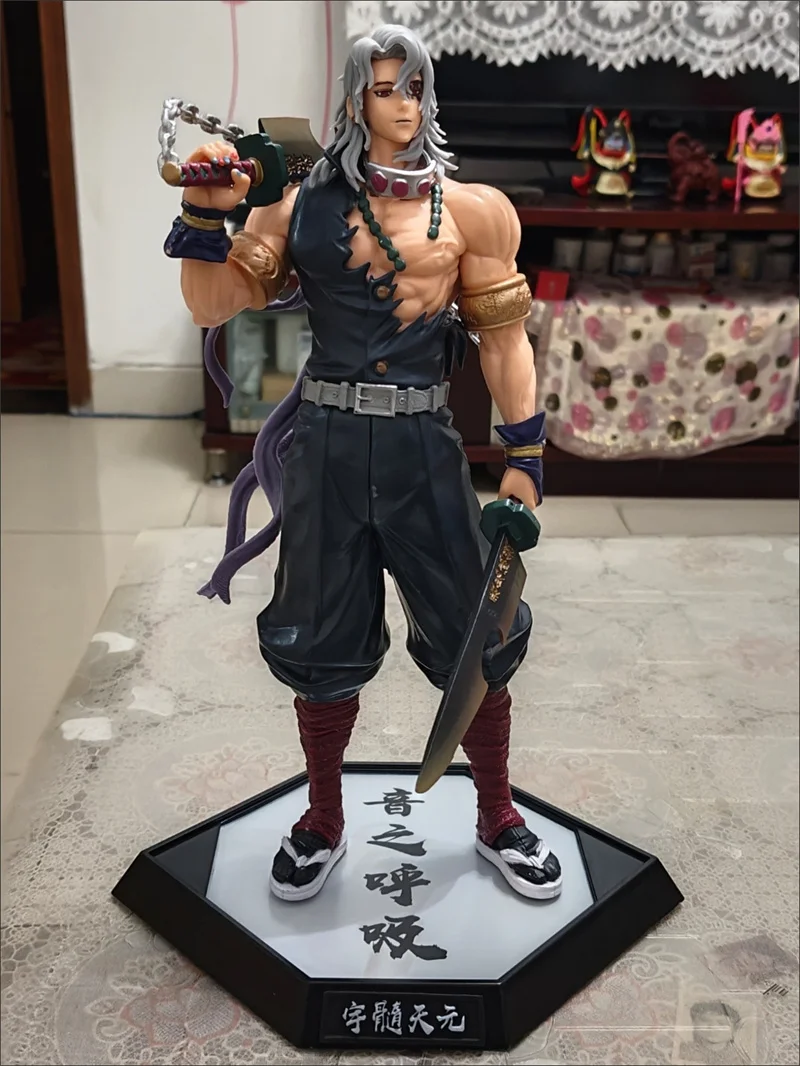 Anime Demon Slayer Figur GK Uzui Tengen Figurine Statue PVC-Modell Sammlerstück Desktop-Ornament Spielzeug 30CM Große Größe Geburtstagsgeschenke – Detail 14