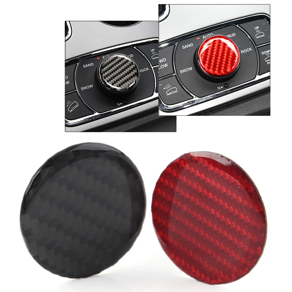 Black/Red Car Central Console Knob Button Cover Trim Decoration For Jeep Grand Cherokee 2011-2022