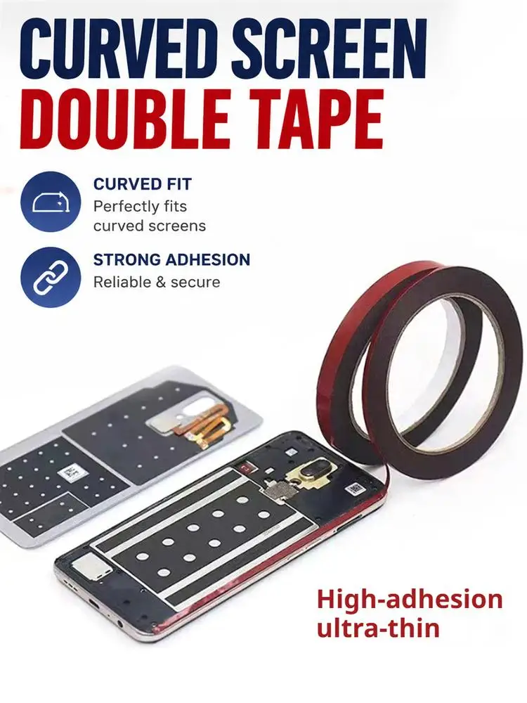 2MM Gebogener Bildschirm Doppelseitiges Klebeband Reparatur 0,3mm Schaumstoff Handy LCD Computer Gebogener Bildschirm Rahmenversiegelung