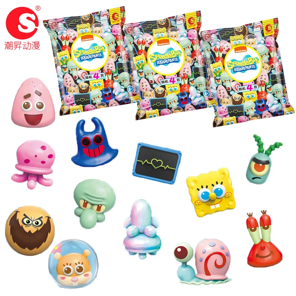 

Genuine SpongeBob SquarePants Series Mini Blind Box Patrick Star Squidward Model Decoration Creative Children's Birthday Gifts