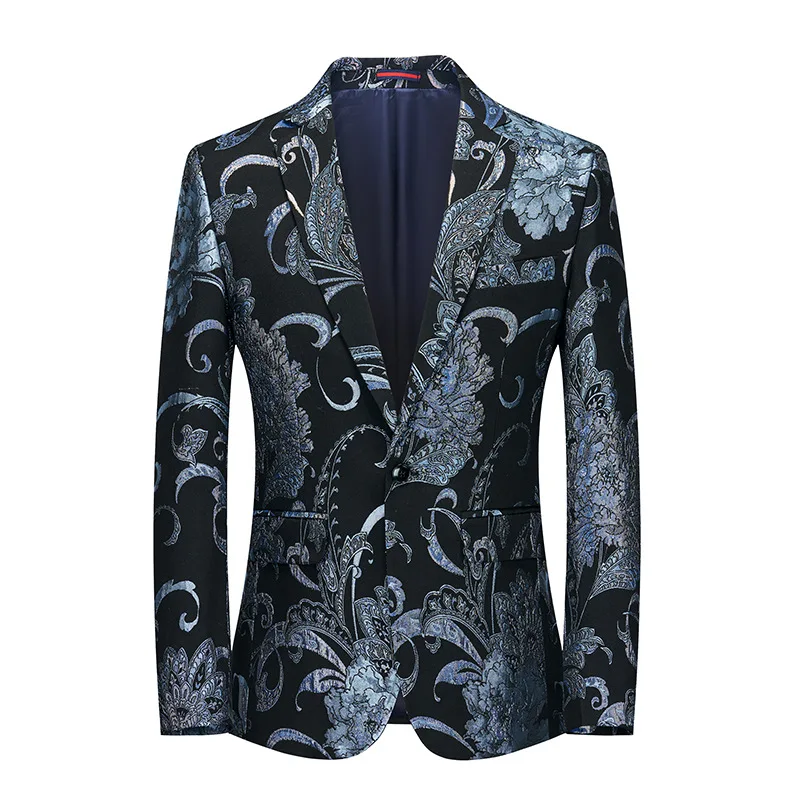 Fashionable New Foreign Trade Men's Suit Dress 609 Host, Emcee, Wedding Groomsman, Jacquard Single Piece Suit