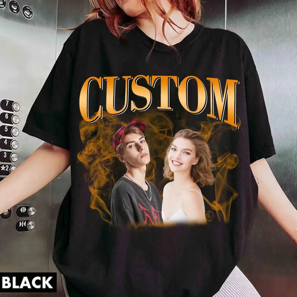 Personalized T-shirt Custom Your Own Bootleg Rap Tee Shirts Custom Your Text Vintage Shirt Customized Graphic Tees Women & Men