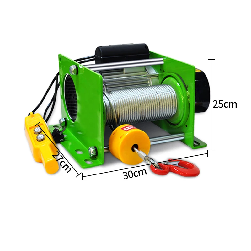 1 Ton Hoist Winch for Home Use Small Wireless Remote Control Crane for Fast Lifting System for Construction