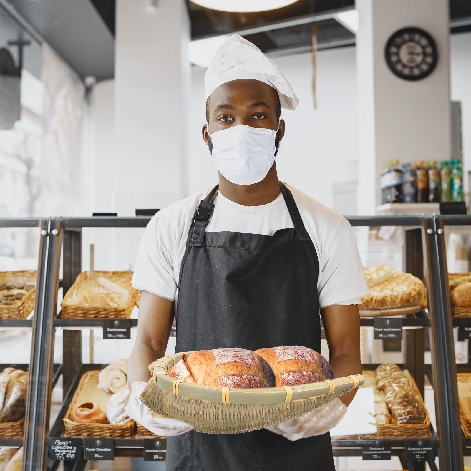 

Bamboo Woven Large Capacity Stackable Fruit Storage Organizer Kitchen Home Bread Holder Tea Cake Basket Multipurpose Food