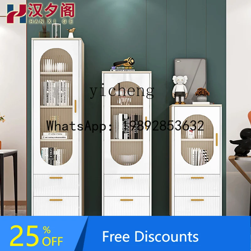 

floor-to-ceiling figure display cabinet with glass door Children's bookcase