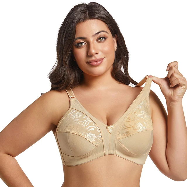 Koronkowe biustonosze Plus Size dla kobiet Seksowny biustonosz Cienka bezprzewodowa bielizna Wygodna bielizna