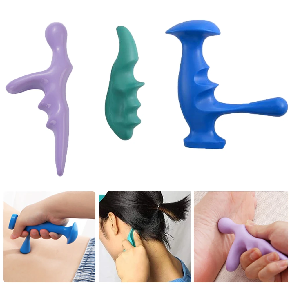 

T Acupressure Foot Leg Massager Multi-functional Full-coverage Massage Roller HandHeld Reflexology Tool For Waist Neck Foot Leg