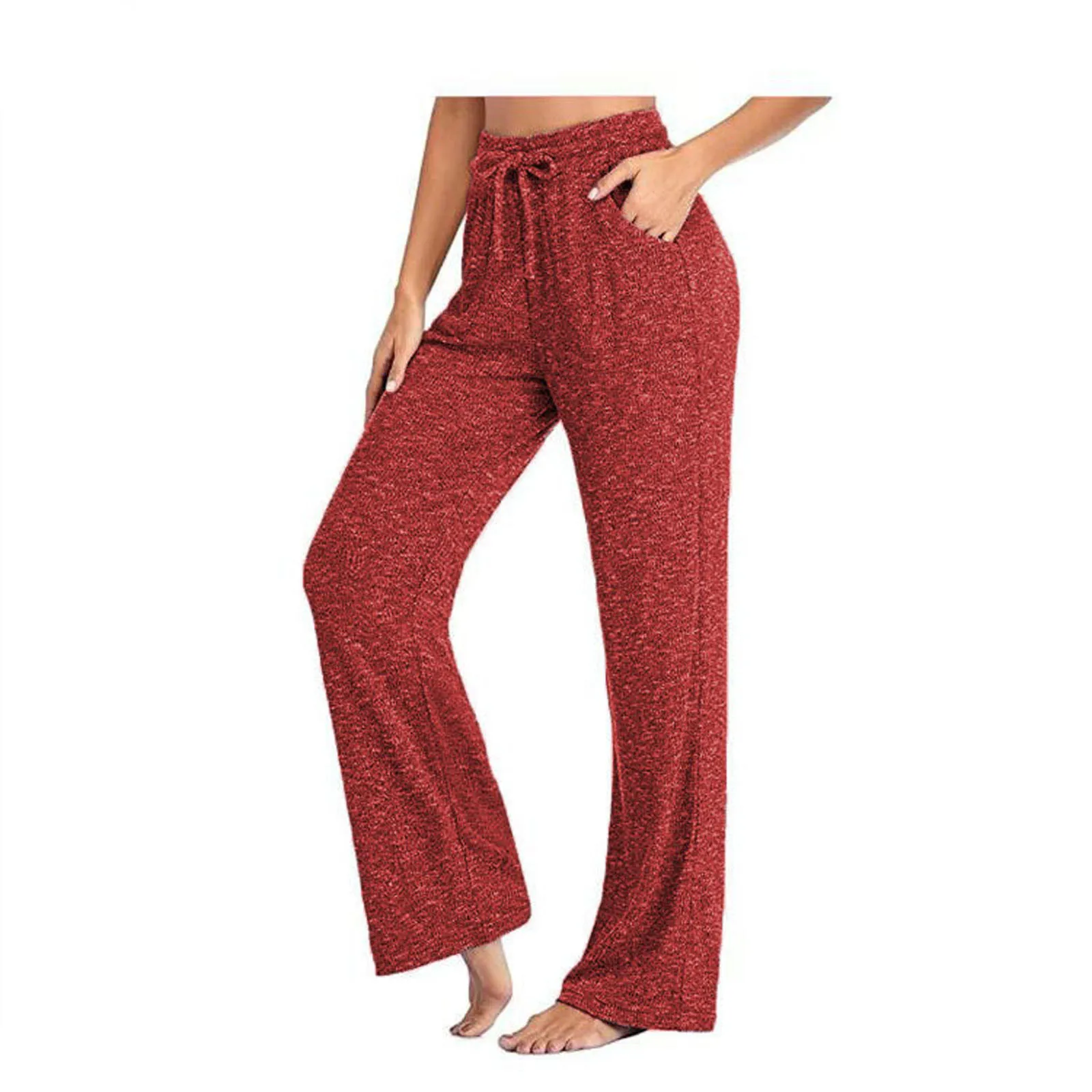 

Fashion Women Casual Pants Yoga Quick-Drying Trousers Wide Leg Long Straight Drawstring Pants Sweatpants Slacks Joggers Summer