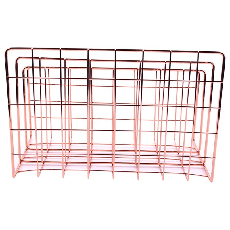 3X настольный органайзер для почты, сортировщик почты из металлической проволоки с 3 отделениями, органайзер для писем для писем, книг, открыток и многого другого