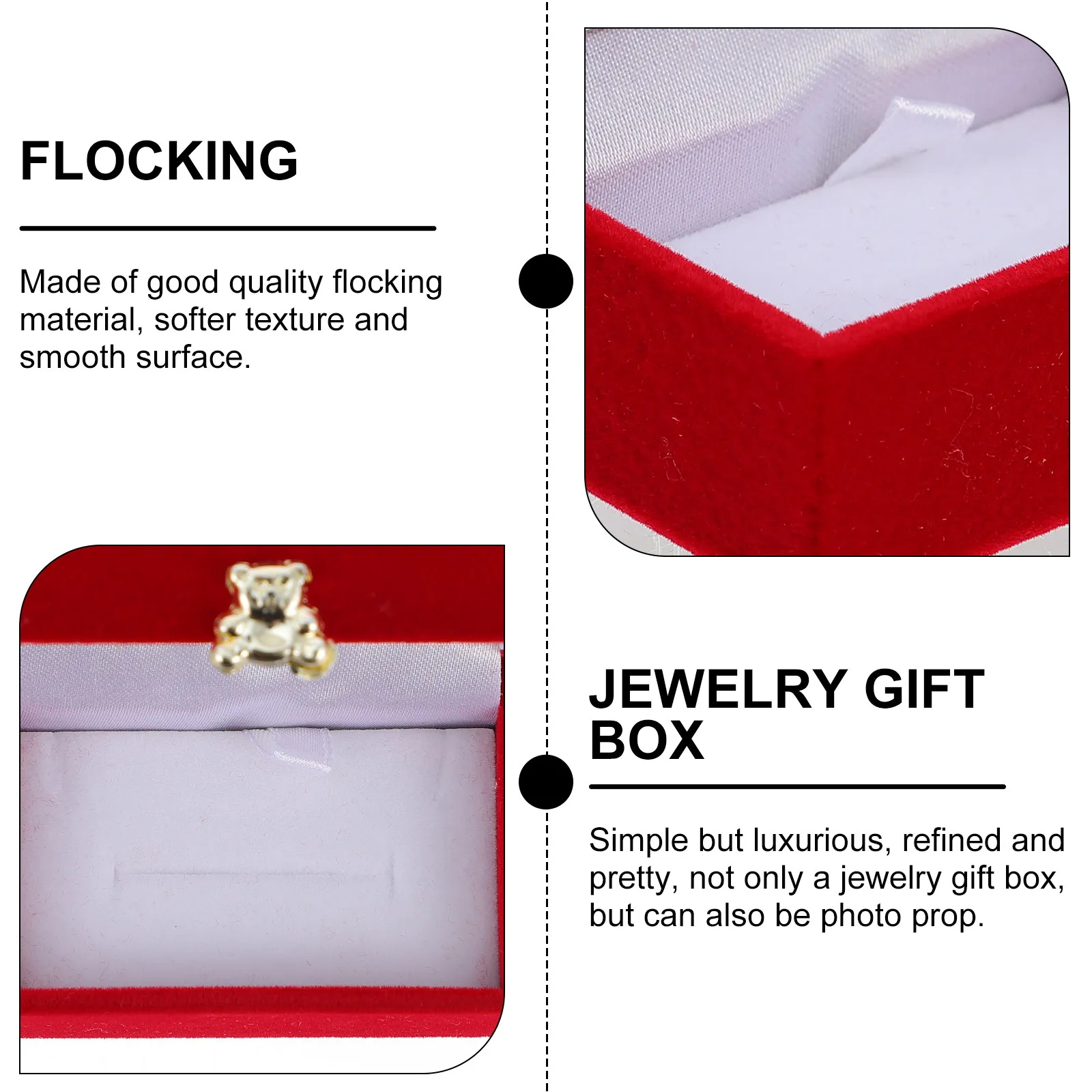 

1Pcs Earrings Storage Box Jewelry Box Necklace Flipping Case Premium Flocking Material Compact Organizer for Rings and