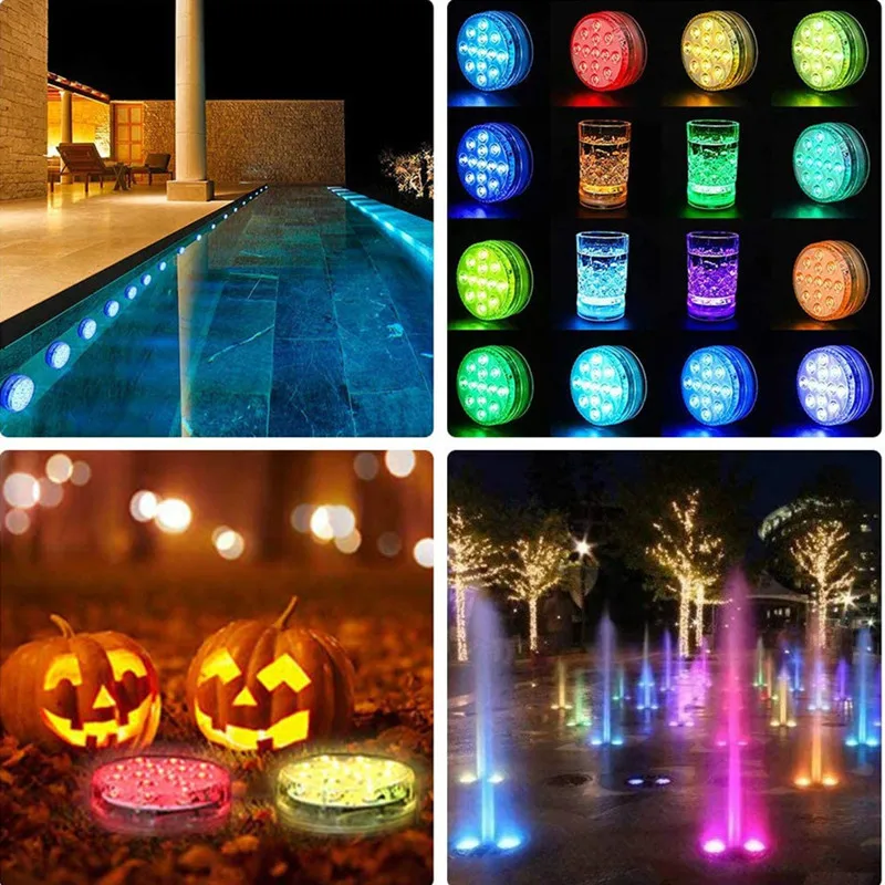 Ip68 Waterproof Multi-color Submersible Led Underwater Night Tea Light Vase Bowl Party Wedding Christmas Decoration