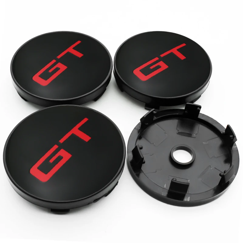 4PCS 56+60MM GT Emblem Universal Car Wheel Center Hub Cap Rims Cover Hubcaps Sticker For TESLA Ford BMW KIA Mercedes Benz HONDA