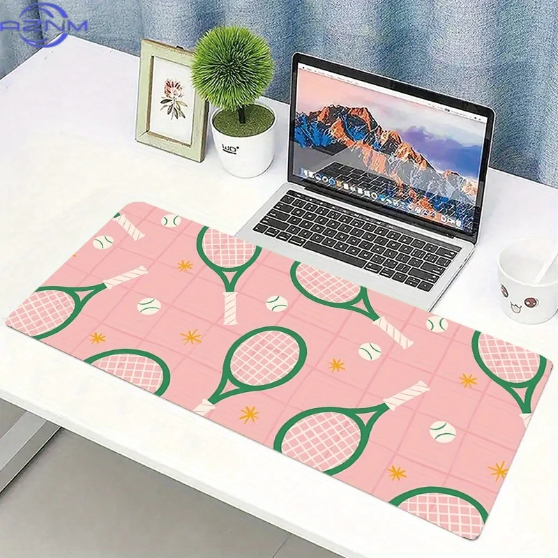 Stylish Tennis Design Mouse Pad in a Charming Pink Color, Measuring  cm. Ideal for Office Or Home Use, Featuring a Non-Slip Rubb