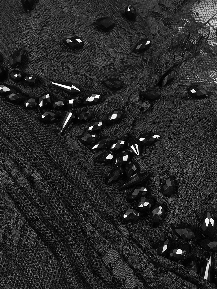 PB 블랙 레이스 V 넥 머메이드 가운, 시어 슬리브 & 트레인 - 섹시한 시스루 포멀 이브닝 드레스 베스티도스