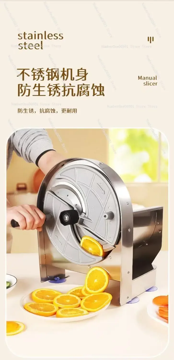 For Kitchen Use Stainless Steel Manual Vegetable Slicer Multi Function Food Cutter Large Size Fruit Potato Slicer