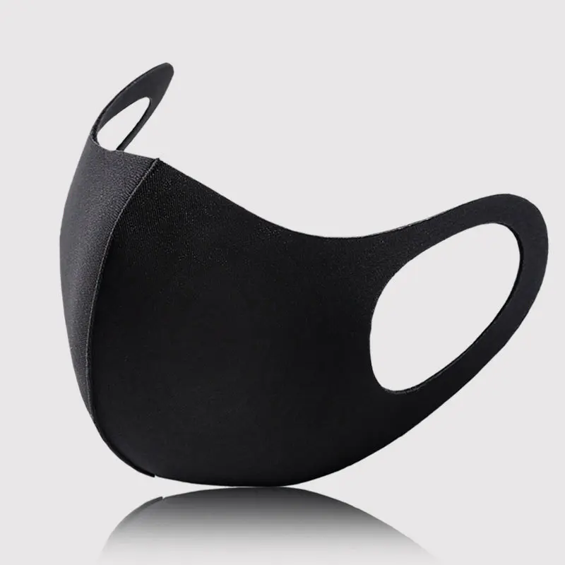

3PC Sun Protection Face Mask for Men Women Spring Summer Black Earloop Mask Breathable Block Droplets Elastic Washable Face Mask