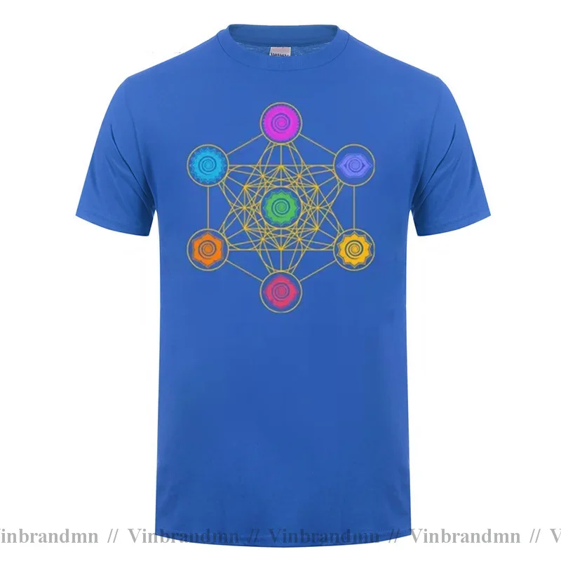 2022 Brand T-shirt Men Mandala T Shirts Flower Of Life Sacred Geometry Tops Tees Cotton Graphic Tshirt Star Cluster Chic Clothes