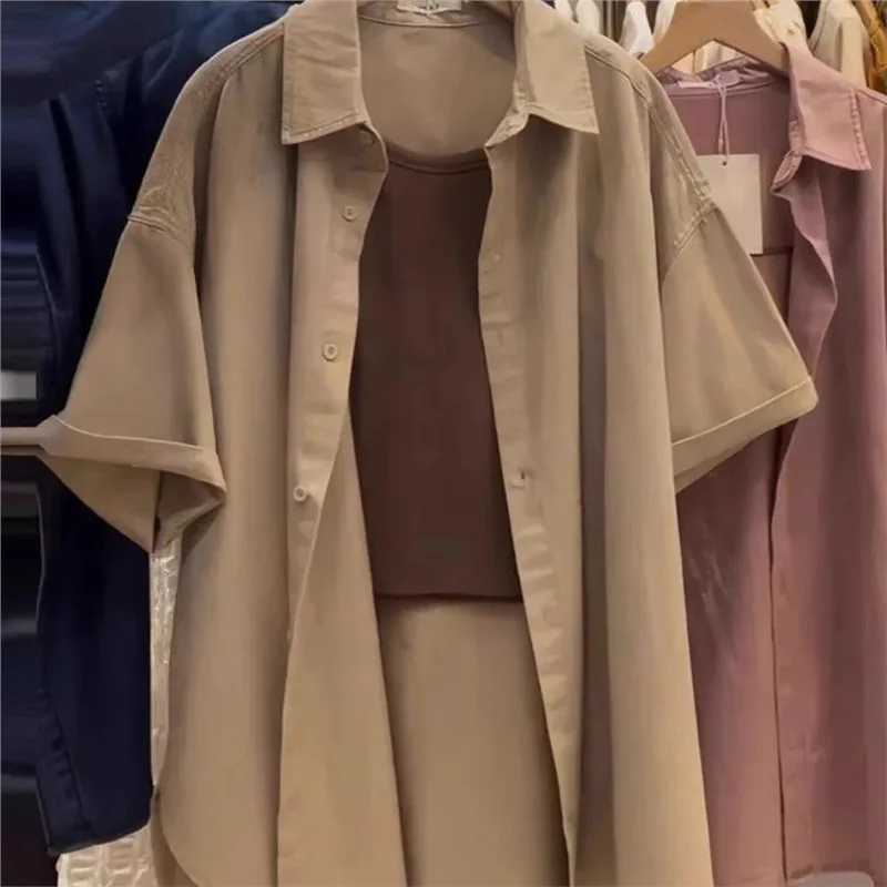 

Очень большой размер, 300 Pou Hong Kong, рубашка с коротким рукавом, стандартная длина, японский ретро-стиль, защита от солнца...