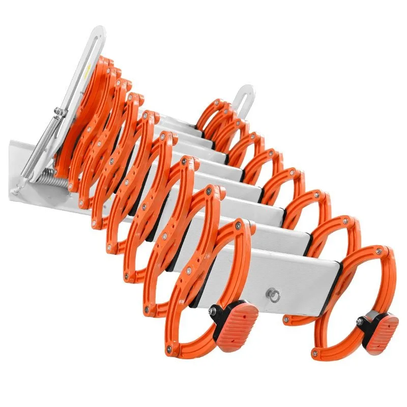 

Навесная телескопическая лестница для дома и улицы, с боковым креплением, для установки на стену.