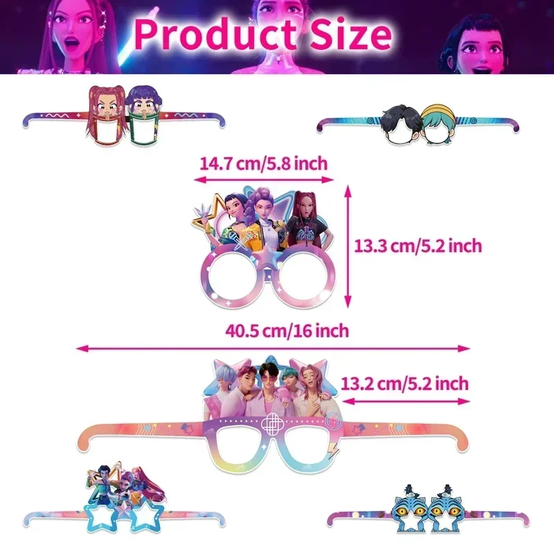 Kpop Demon Hunter Accessorio per feste di compleanno Bkpop Compleanno Guerrieri Pop Party Sfondo Tazze Piatti Tovaglia Palloncini Decorazioni per torte