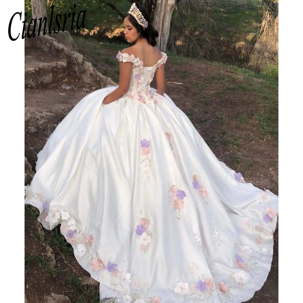 Vestidos De princesa para quinceañera, vestido De baile con apliques De encaje, dulce 16, 15 Años, 2023