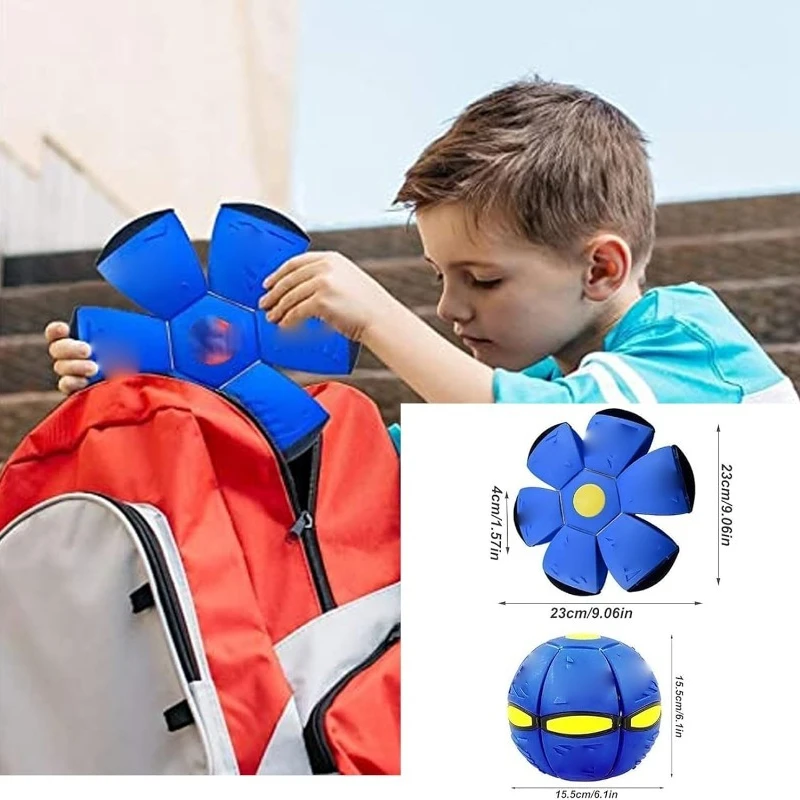 Bola mágica de meta com 3 lâmpadas, bola quicando mágica para crianças, disco voador mágico, bola saltitante, brinquedo de interação pai-filho