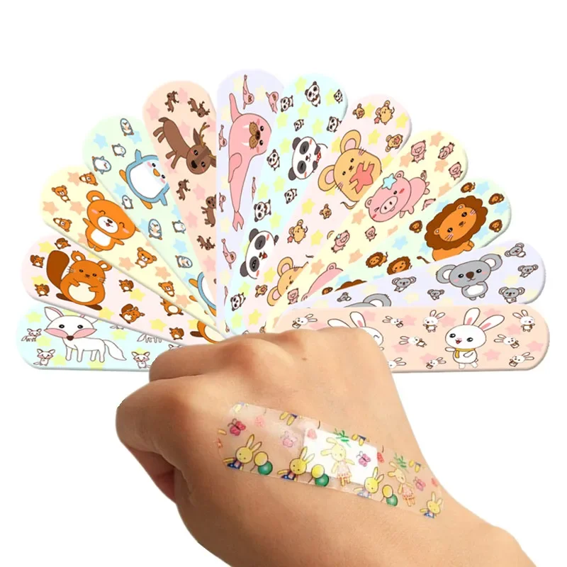 100pcs/lot Random Pattern Cartoon Band Aid First Aid Strips for Wound Dressing Patch Cute Sticking Plaster Adhesive Bandages