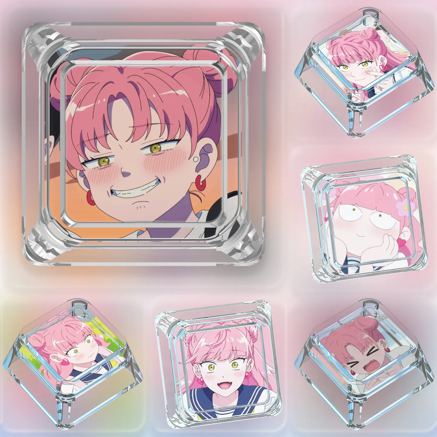 

Механические кейкапы DIY Goddess Story Suzuki для клавиатуры с крестообразным креплением, персонализированные кейкапы для ПК, подарок, игрушка