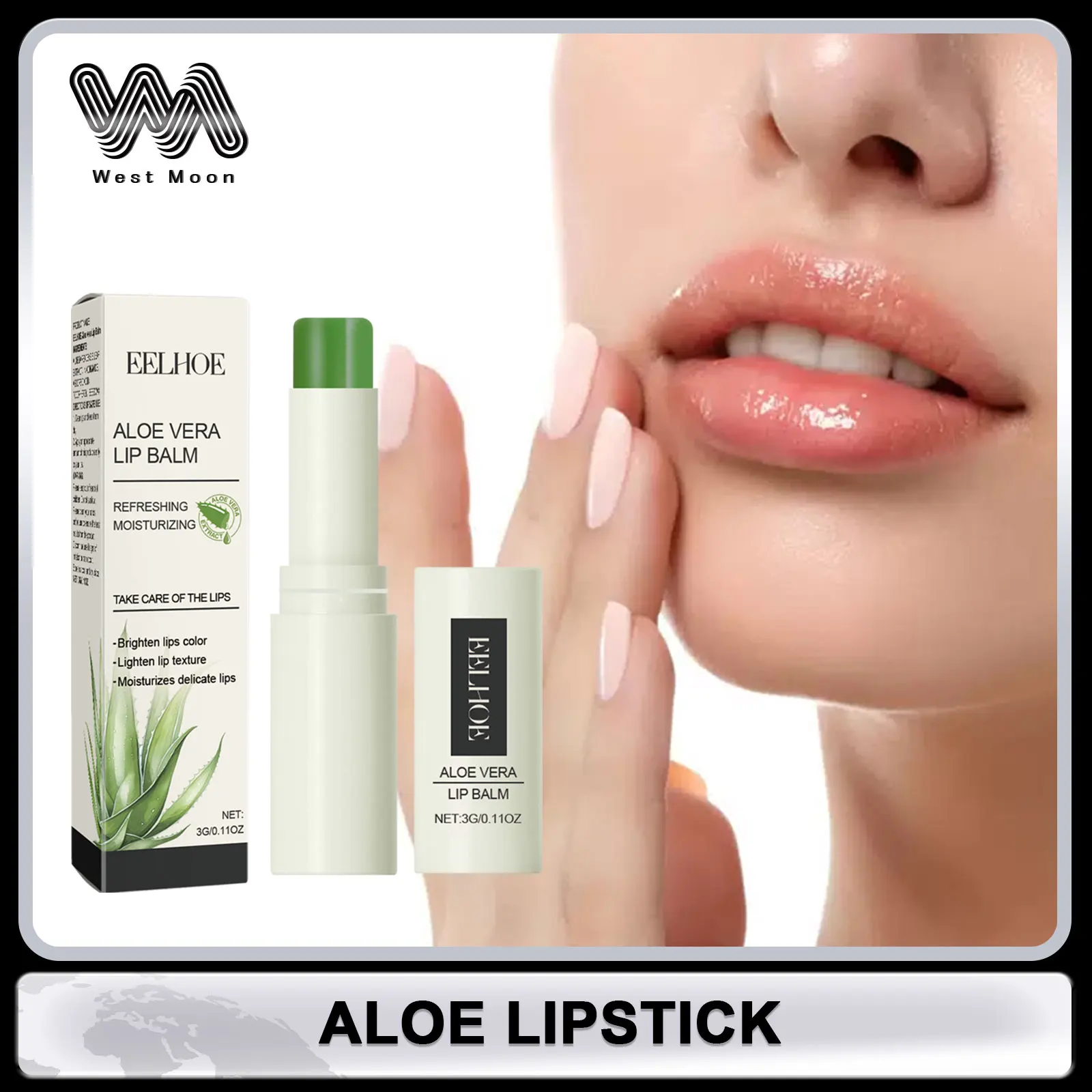 Aloe Vera Lip Balm Lasting Moisturizing Reduce Lip Lines Removal Dead Skin Moisturizing Nourish Anti Dry Cracking Lip Plump Care