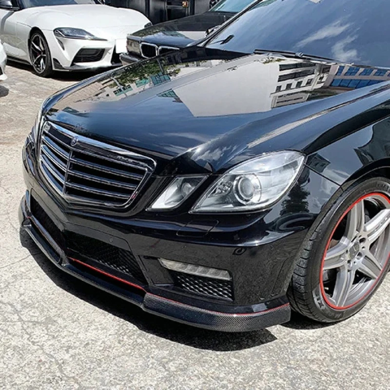 Hot Selling New V Style Carbon Fiber Front Bumper Add-on Lip Screw-On Retrofit/Upgrade 2010-2013