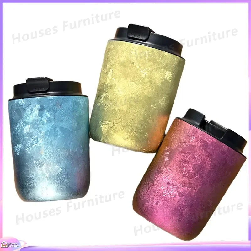 Titanium Alloy Smart Travel Thermos Cup 240ml Portable Vacuum Insulated Flask for Camping Car Water Sports Daily Use