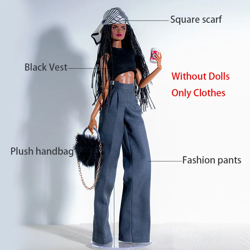 2025 New Fashion Supermodel Clothes Set Fashion Cool Series European City Girl Clothes Suit 30cm Doll Daily Dress Up For FR BJD