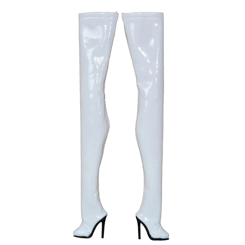 1/6 Scale Female Pointed High Heels Knee High Boots Shoes Model for Fit FR2 Nu.face FR Poppy Parke Action Figures Body