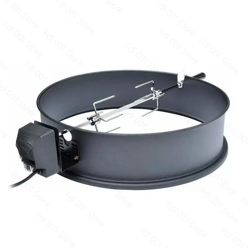 Portable Outdoor Electric Rotisserie Grill, Stainless Steel BBQ Roaster with Automatic Spit Rotating Kit