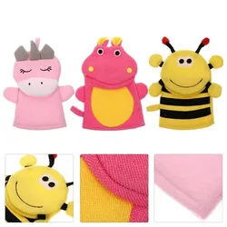 Baby Bath Gloves for Kids Toddlers Cartoon Animal Shape Shower Brush Washcloth for Bathing Children Wash Clean Shower Massage