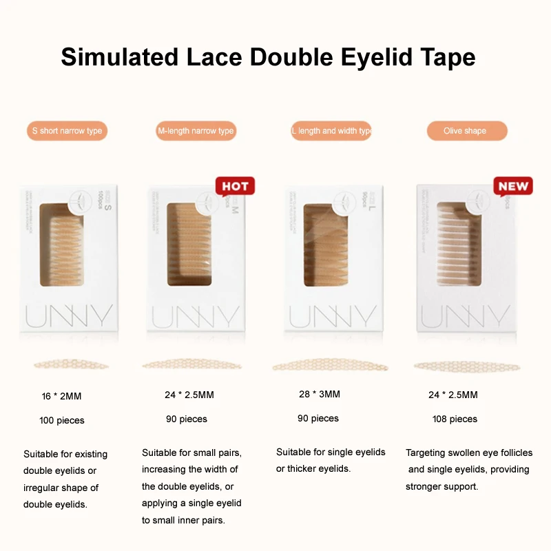 388Pcs Invisible Eyelid Tape Breathable Eyelid Lifter Strips Waterproof Simulated Lace Double Eyelid Tape Suitable for Uneven