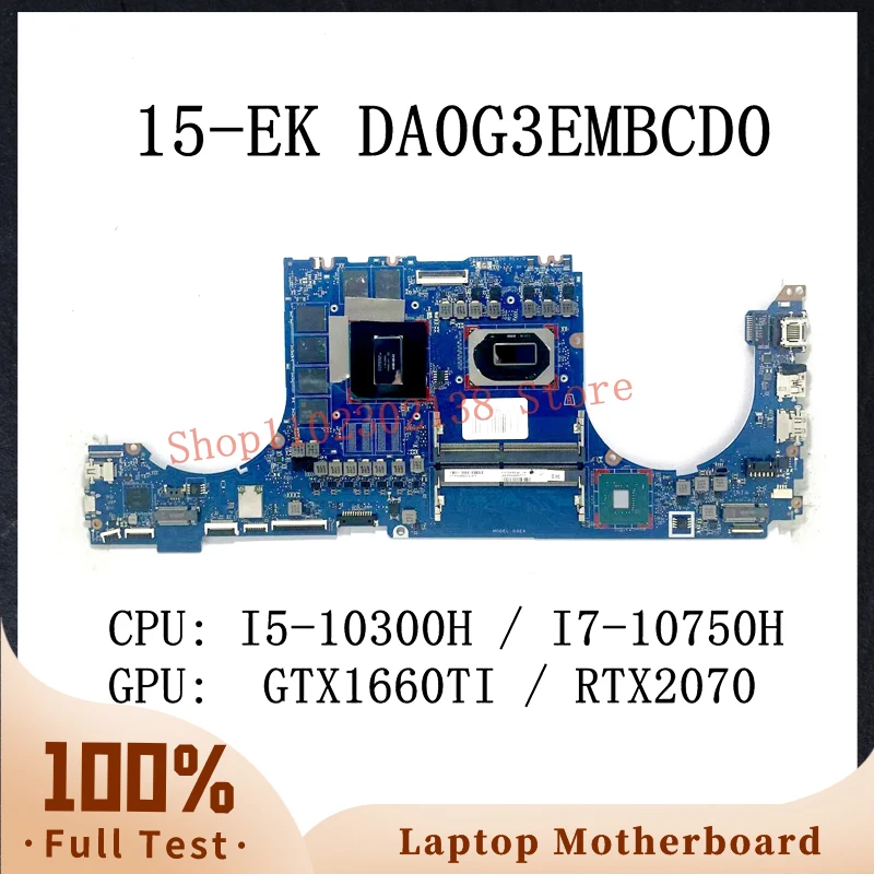 

L98750-001 L98755-601 DA0G3EMBCD0 With I5-10300H / I7-10750H CPU For HP 15-EK Laptop Motherboard GTX1660TI / RTX2070 100% Tested